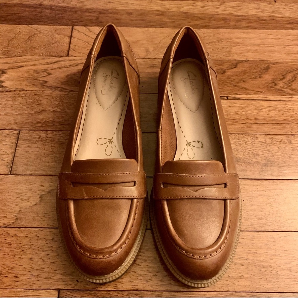 Clarks Brown Leather Loafers